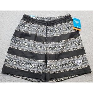 PFG Columbia Rambler Swim Shorts Mens S Multi Lined Omni Shade Drawstring Waist‎